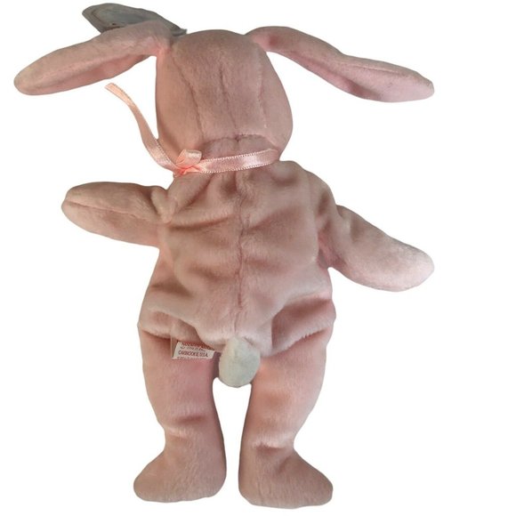 3 TY Beanie Babies Spring Cottonball Hoppity Easter Rabbit Plush Bean Bag Animal - Picture 3 of 8